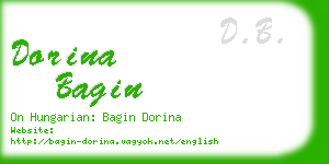 dorina bagin business card